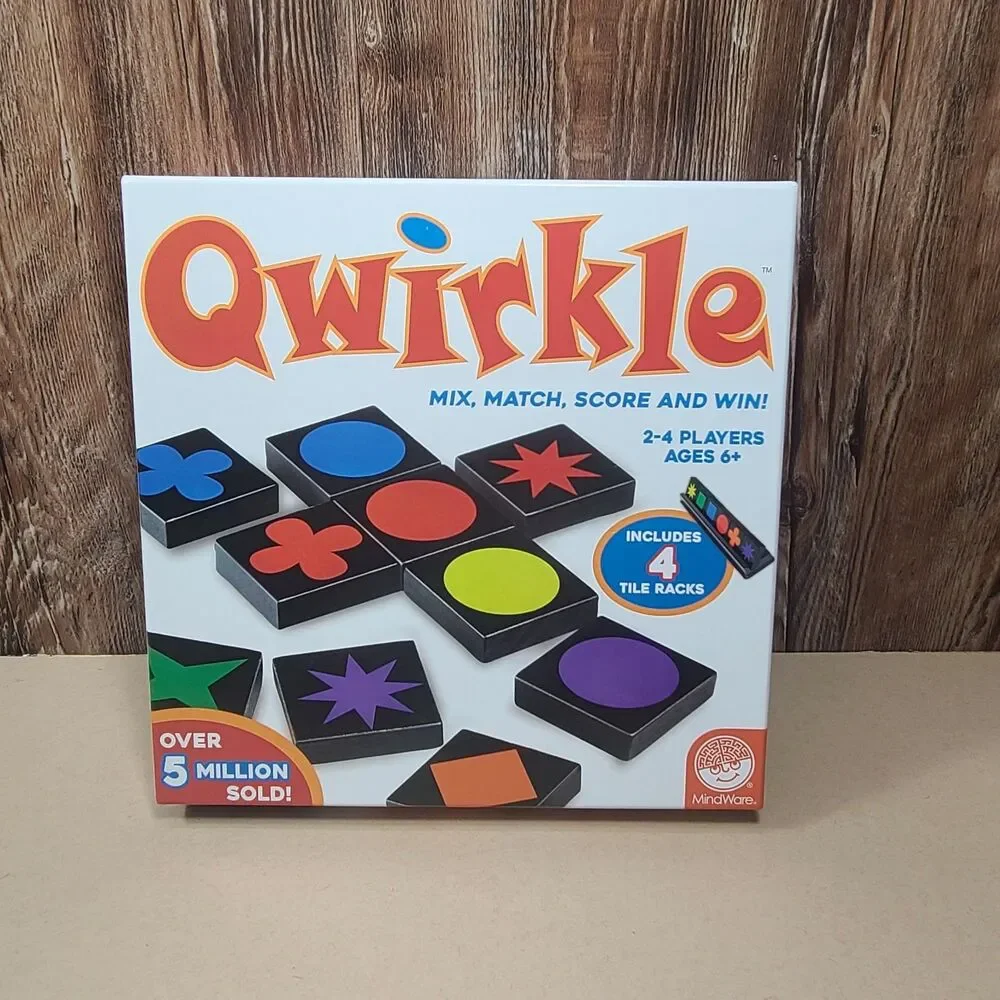 New QWIRKLE Mindware Strategy Mix And Match Tile Board Game
